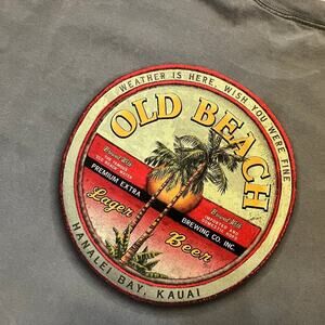 Hanalei Bay OLD BEACH Weathered look Heavyweight Shirt NWOT XXL VTG